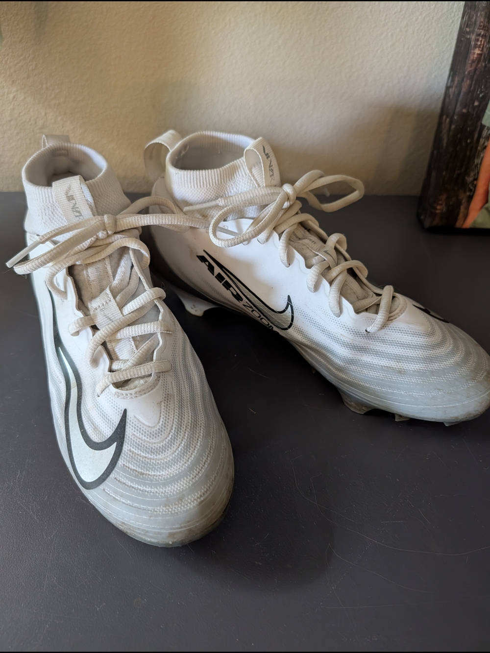 Nike White Air Zoom Football Cleats